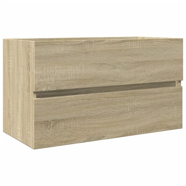 vidaXL Armario lavabo madera de ingenier&iacute;a roble Sonoma 80x38,5x45 cm