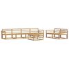 vidaXL Conjunto de sof&aacute;s de exterior 7 pcs Blanco
