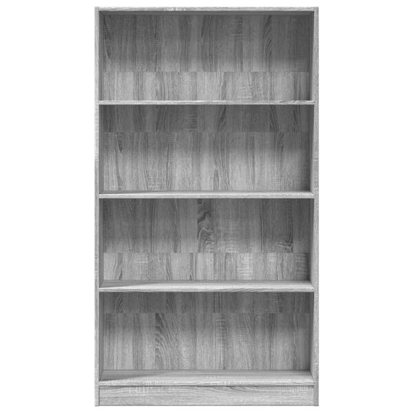 vidaXL Estanter&iacute;a de madera de ingenier&iacute;a gris Sonoma 80x24x143 cm