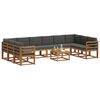 vidaXL Conjunto de sof&aacute;s de exterior 11 pcs Natural y Antracita