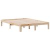 vidaXL Cama con estanter&iacute;a sin colch&oacute;n madera maciza de pino 135x190cm