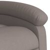 vidaXL Sill&oacute;n reclinable de masaje elevable tela gris taup&eacute;