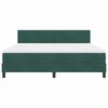 vidaXL Cama Box Spring LED Verde oscuro 180 x 200 cm Terciopelo