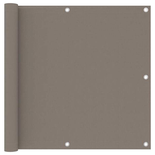 vidaXL Toldo para balc&oacute;n de tela oxford gris taupe 90x500 cm