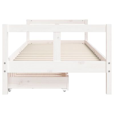 vidaXL Estructura cama niños con cajones madera pino blanco 80x200 cm
