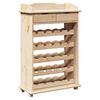 vidaXL Estante de Vino Natural 58 x 28 x 90 cm Madera de Pino S&oacute;lido