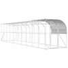 vidaXL Gallinero Contra la Pared Plateado 1000 x 200 x 215 cm