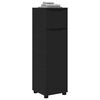 vidaXL Gabinete de Ba&ntilde;o Negro 30,5 x 30 x 101 cm Madera contrachapada