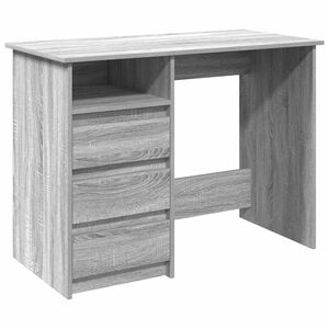 vidaXL Escritorio de madera de ingenier&iacute;a gris Sonoma 102x50x75 cm