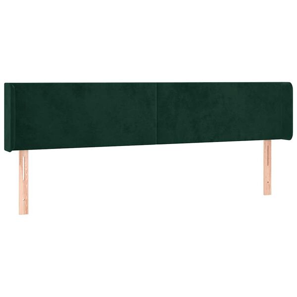vidaXL Cabecero de terciopelo verde oscuro 163x16x78/88 cm