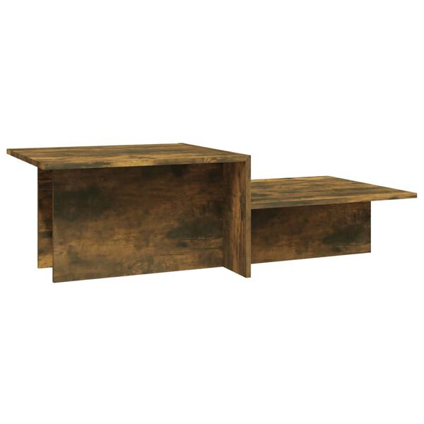 vidaXL Mesa de centro madera contrachapada roble ahumado 111,5x50x33cm
