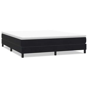 vidaXL Cama box spring sin colch&oacute;n cuero sint&eacute;tico negro 180x210 cm