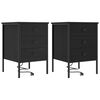 vidaXL Armario de Noche 2 uds. Roble Negro 42 x 41 x 61 cm