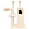vidaXL Rascador para gatos con postes de sisal color crema 82 cm