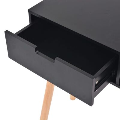 vidaXL Mesa consola de madera maciza de pino 80x30x72 cm negra