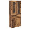 vidaXL Aparador alto 2 uds. Madera vieja 69,5 x 34 x 180 cm
