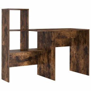 vidaXL Escritorio Roble ahumado Madera de ingenier&iacute;a