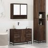vidaXL Set de muebles baño 2 pzas madera contrachapada marrón roble