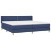 vidaXL Cama box spring con colch&oacute;n tela azul 200x200 cm