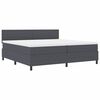 vidaXL Cama tipo Box Spring Gris Oscuro y Blanco 203 x 200 x 88 cm
