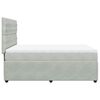 vidaXL Cama box spring con colch&oacute;n terciopelo gris claro 140x190 cm
