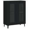 vidaXL Aparador de madera de ingenier&iacute;a negro 69,5x34x90 cm