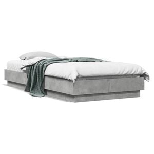 vidaXL Estructura de cama madera de ingenier&iacute;a gris hormig&oacute;n 100x200cm