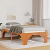 vidaXL Estructura de cama Marr&oacute;n 90 x 200 cm Madera de pino macizo