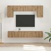 vidaXL Conjunto de mueble de TV 4 pcs Gris Concreto