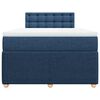 vidaXL Cama box spring con colch&oacute;n tela azul 120x200 cm