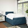 vidaXL Cama box spring con colch&oacute;n terciopelo azul 120x200 cm