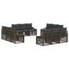 vidaXL Conjunto de sof&aacute;s de jard&iacute;n 12 uds. Gris rat&aacute;n sint&eacute;tico