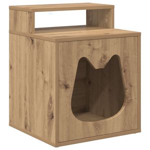 vidaXL Casa para Gatos Roble Artesanal 42,5 x 40 x 53,5 cm