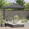 vidaXL Parasol de cantilever tipo plátano Antracita 294 x 294 x 248 cm
