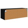 vidaXL Mueble de pared Roble Negro 102 x 37 x 35 cm