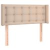 vidaXL Cabecero de cuero sint&eacute;tico color capuchino 83x16x78/88 cm