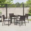 vidaXL Conjunto de Comedor de Jard&iacute;n 5 pcs Marr&oacute;n y Negro