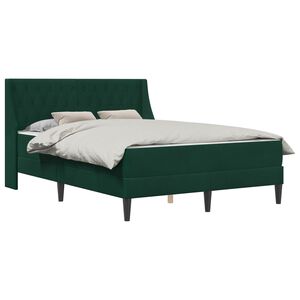 vidaXL Estructura de cama con colch&oacute;n Verde oscuro 120 x 200 cm