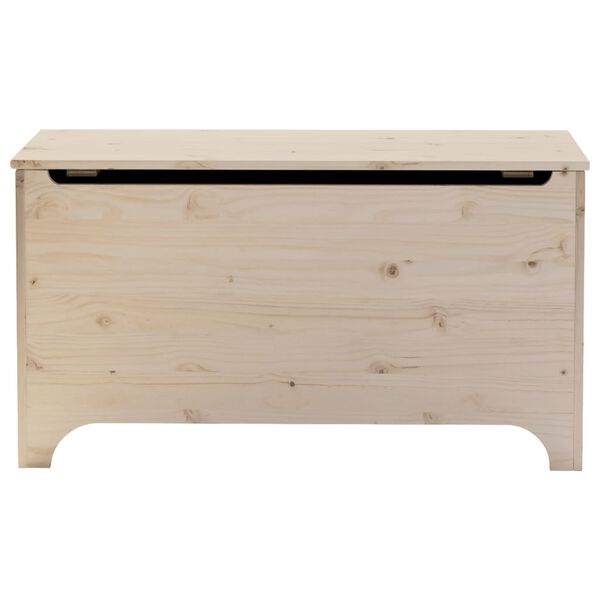 vidaXL Caja de almacenaje con tapa RANA madera maciza pino 100x49x54cm