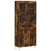 vidaXL Aparador alto madera contrachapada roble ahumado 69,5x34x180 cm
