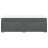 vidaXL Cama box spring con colch&oacute;n tela gris oscuro 90x190 cm