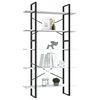 vidaXL Estanter&iacute;a de 5 niveles madera ingenier&iacute;a blanca 100x30x175 cm