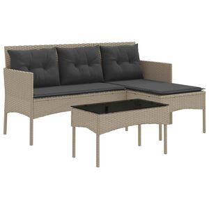 vidaXL Conjunto de sof&aacute;s de jard&iacute;n con coj&iacute;n 2 pcs rat&aacute;n sint&eacute;tico