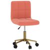 vidaXL Sillas de comedor giratorias 4 unidades de terciopelo rosa