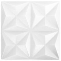 vidaXL Paneles de pared 3D 12 unidades 50x50 cm blanco origami 3 m²