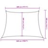 vidaXL Toldo de vela HDPE rojo 160 g/m&sup2; 4/5x3 m