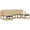 vidaXL Conjunto de sof&aacute;s de exterior con coj&iacute;n 6 pcs y Beige