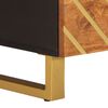 vidaXL Mesa de centro madera maciza mango negro y marrón 80x54x40 cm