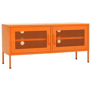 vidaXL Mueble para TV de acero naranja 105x35x50 cm