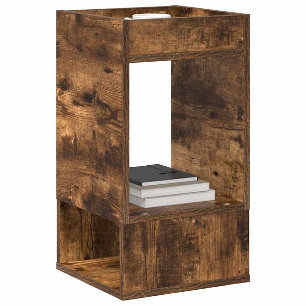 vidaXL Mesa Auxiliar Roble ahumado 30 x 30 x 56 cm